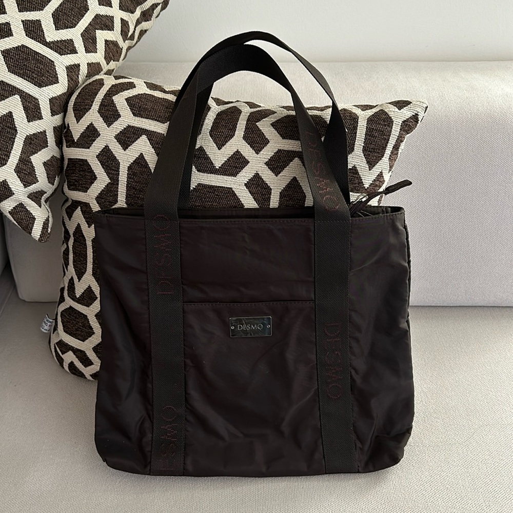 DESMO BROWN NYLON TOTE